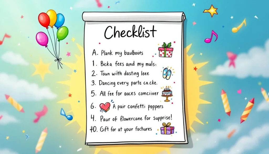 A checklist with tips for sending birthday wishes, symbolizing thoughtful gestures