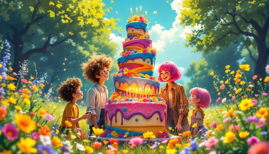 A family gathering celebrating a sweet 16 birthday