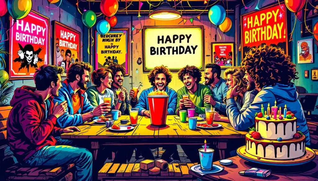 A fun gathering with adults playing drinking games at a birthday party