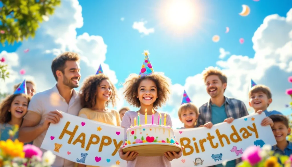 A heartfelt birthday celebration with family and friends, showcasing love and appreciation