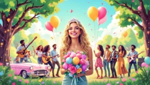 A joyful celebration of a sweet sixteen birthday with friends and family