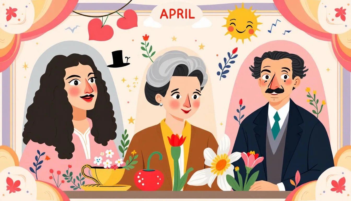 Historical figures with notable April birthdays.