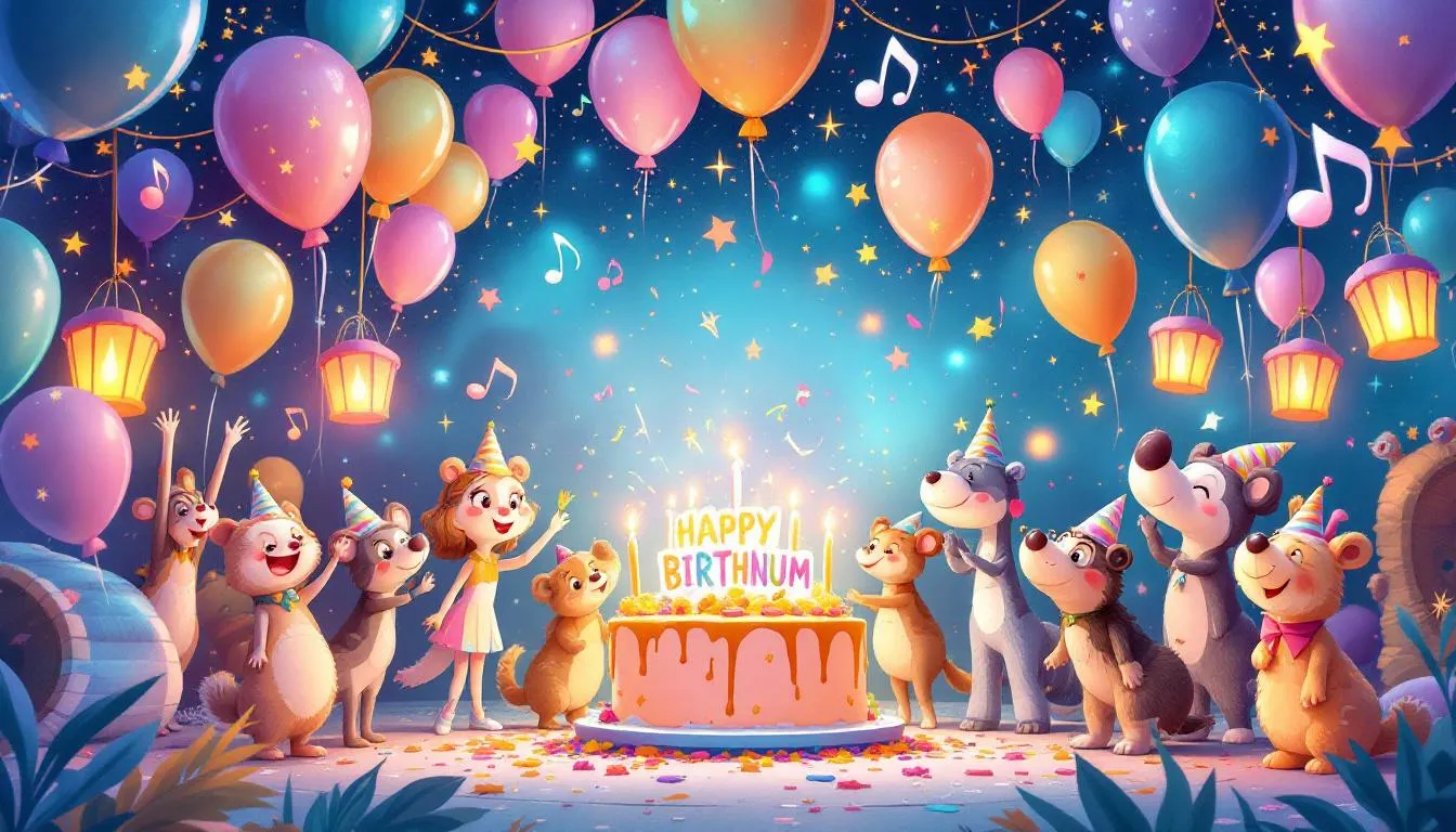 Various themed decorations for a platinum birthday celebration.