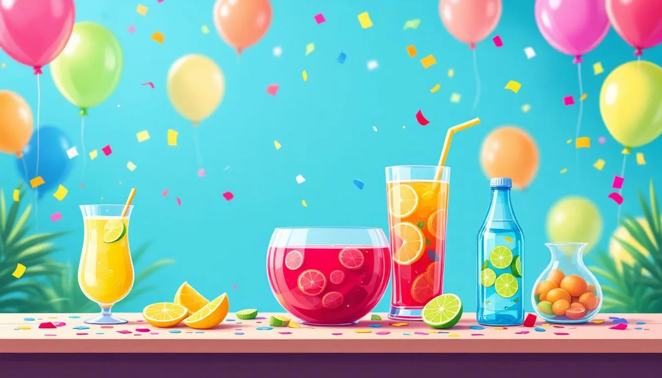 Refreshing birthday drinks, perfect for celebrating a special day.